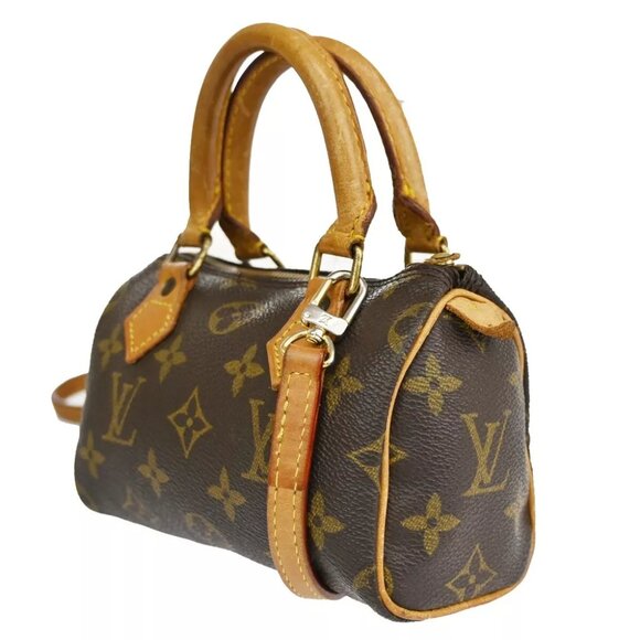 LOUIS VUITTON Mini Speedy 2Way Hand Bag Monogram Leather Brown M41534 17YE066 - Picture 8 of 16